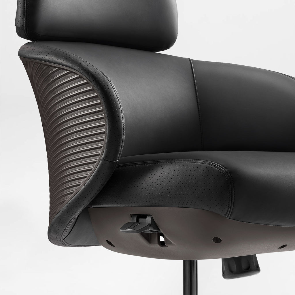 Microfiber Leather Executive Office Chair - Modern Lines Home Office