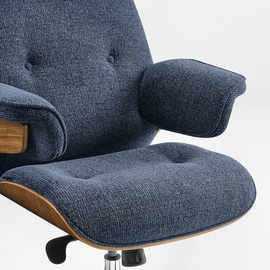 Genuine Leather Executive Office Chair - Classic Ergonomic Design