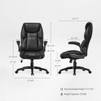 Faux Leather Home Office Chair - Ergonomic Cream