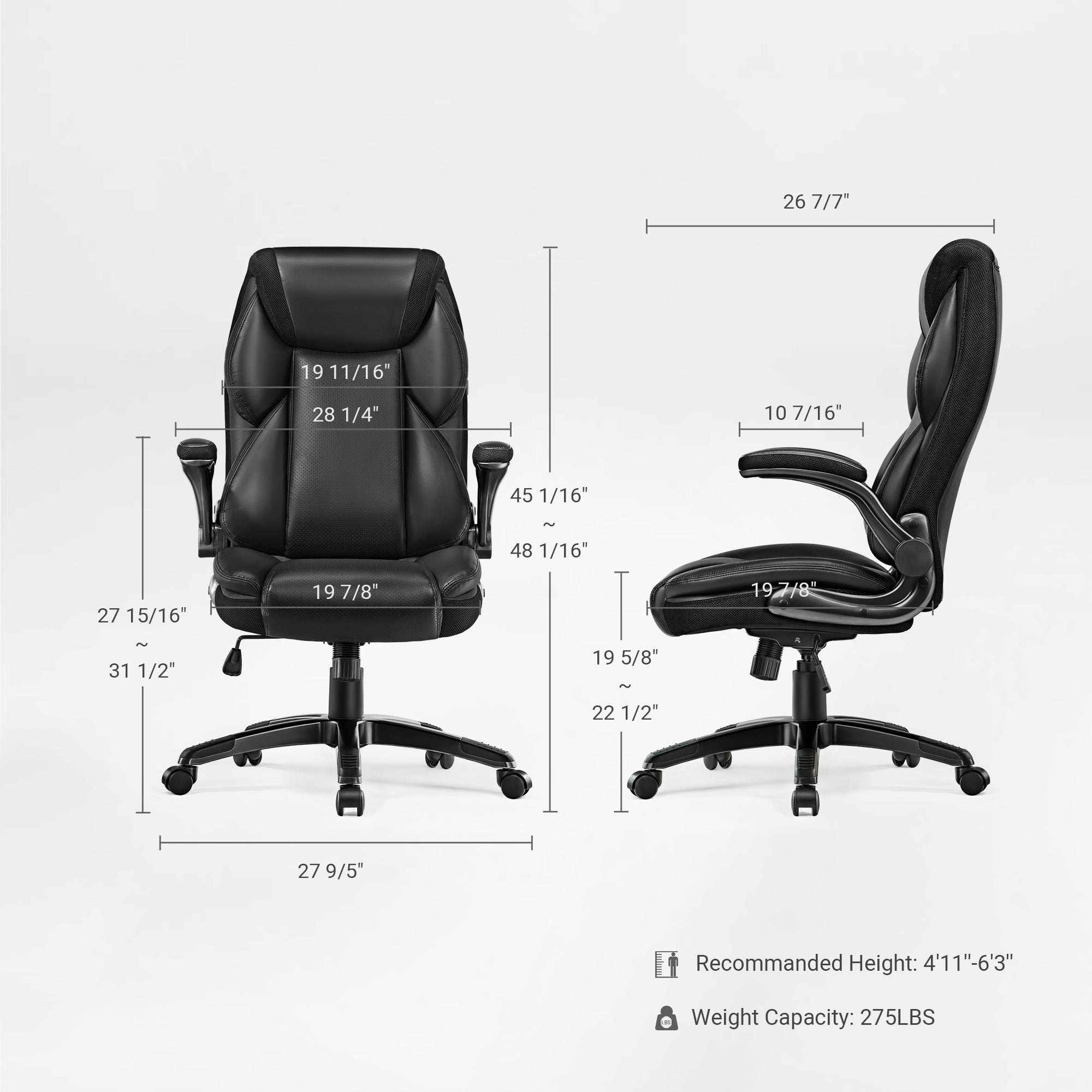 Faux Leather Home Office Chair - Ergonomic Cream