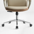 Faux Leather Executive Ergonomic Office Chair - Contoured Spine Support