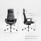 Solid Wood Arm Task Office Chair - Retro PU Leather