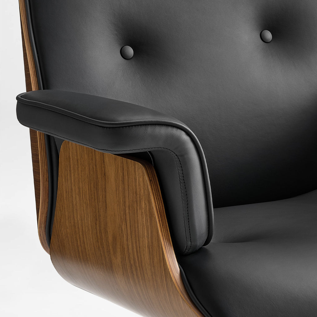 Genuine Leather Executive Office Chair - Classic Ergonomic Design