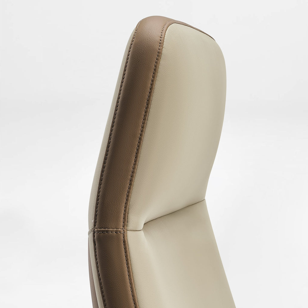 Faux Leather Executive Ergonomic Office Chair - Contoured Spine Support