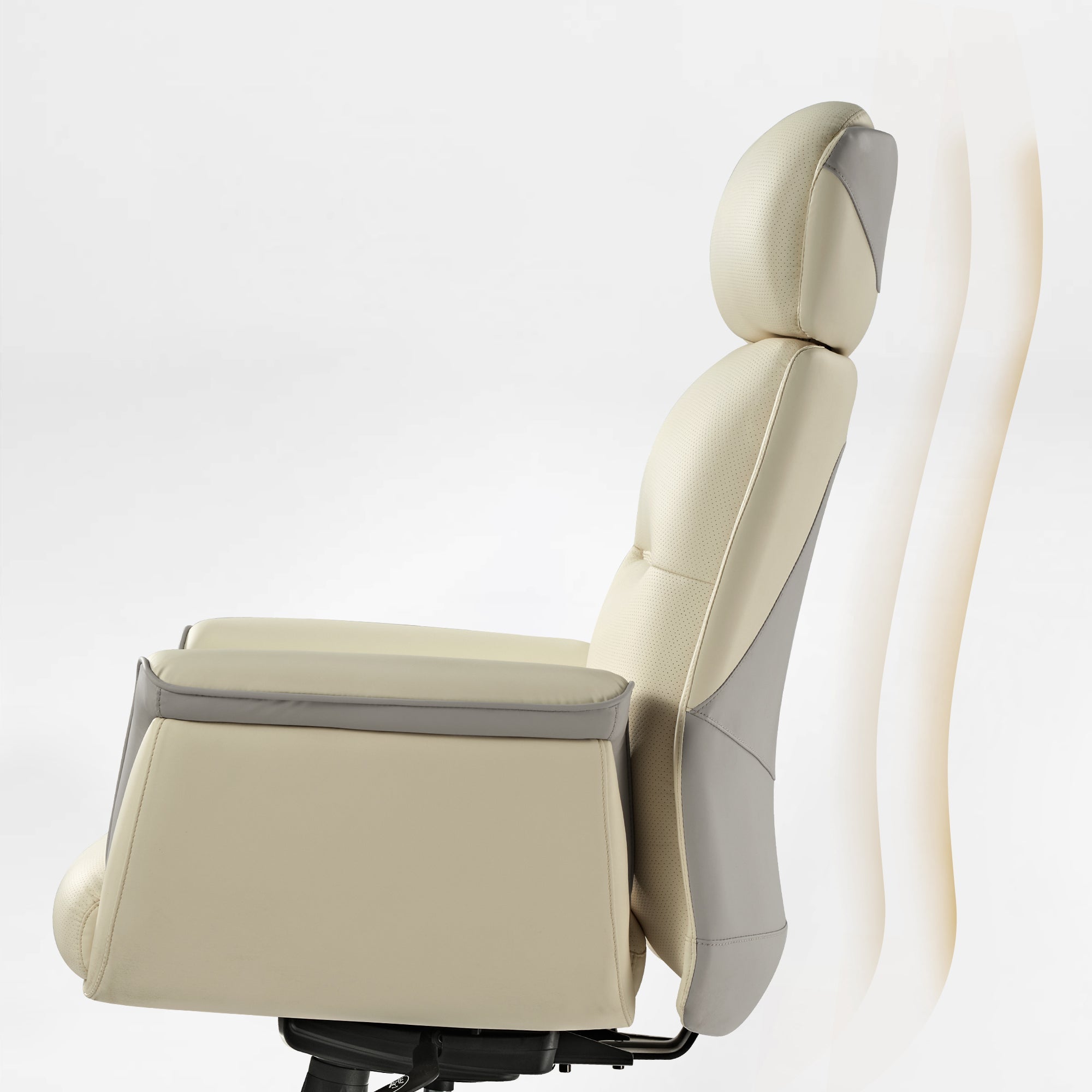 Microfiber Leather Executive Office Chair with Adjustable Headrest