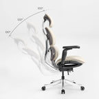 Ergonomic Executive Office Chair - PU Leather 4D Armrests Self-Adapting