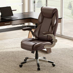 Faux Leather Home Office Chair - Ergonomic Cream