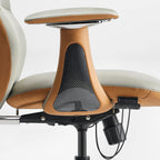 Faux Leather Executive Office Chair - Segmented Back Natural Curve