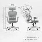 High-Back Mesh Office and Gaming Chair, Black