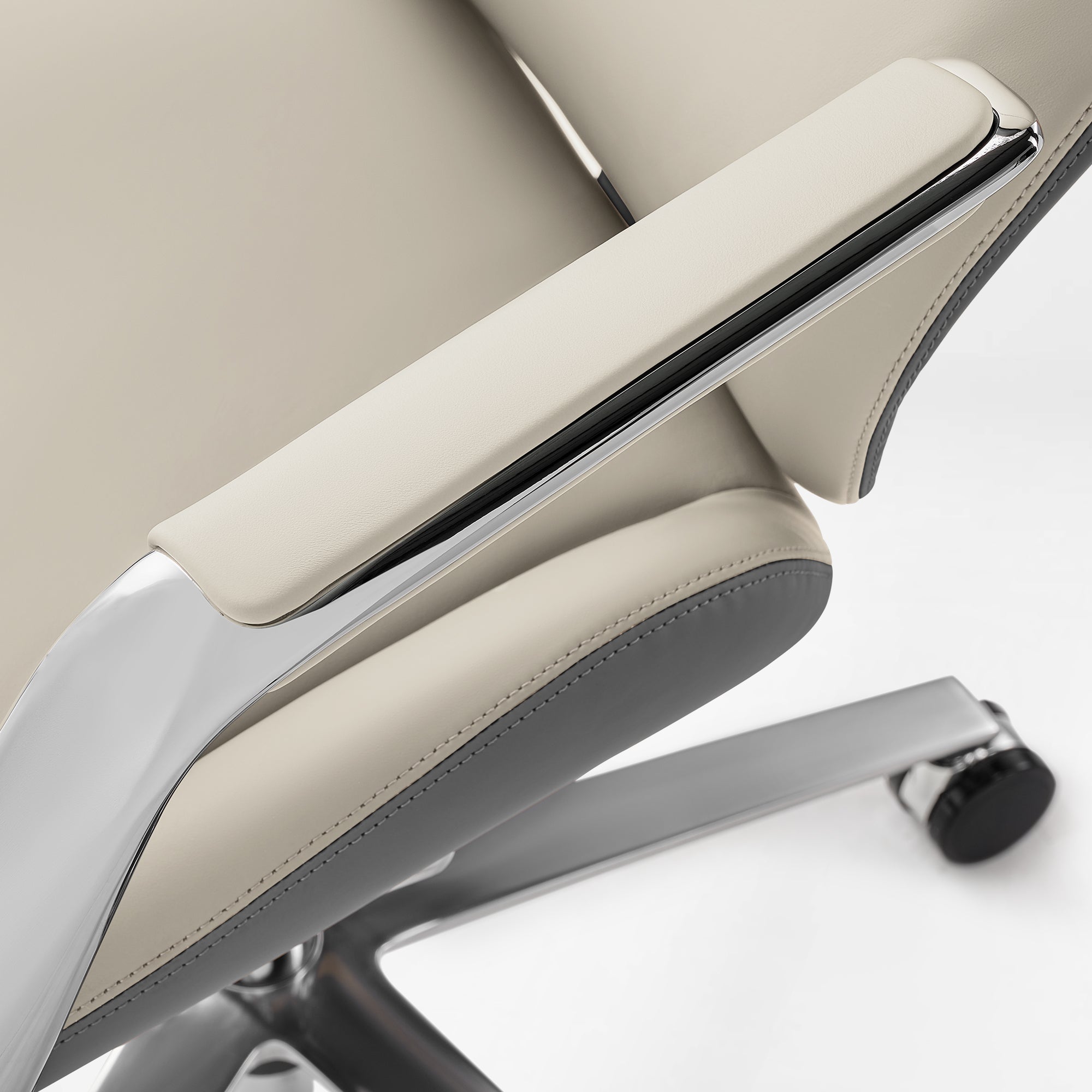 Genuine Leather Executive Office Chair - Butterfly Design High Back