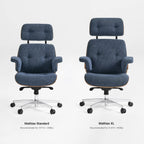Genuine Leather Executive Office Chair - Classic Ergonomic Design