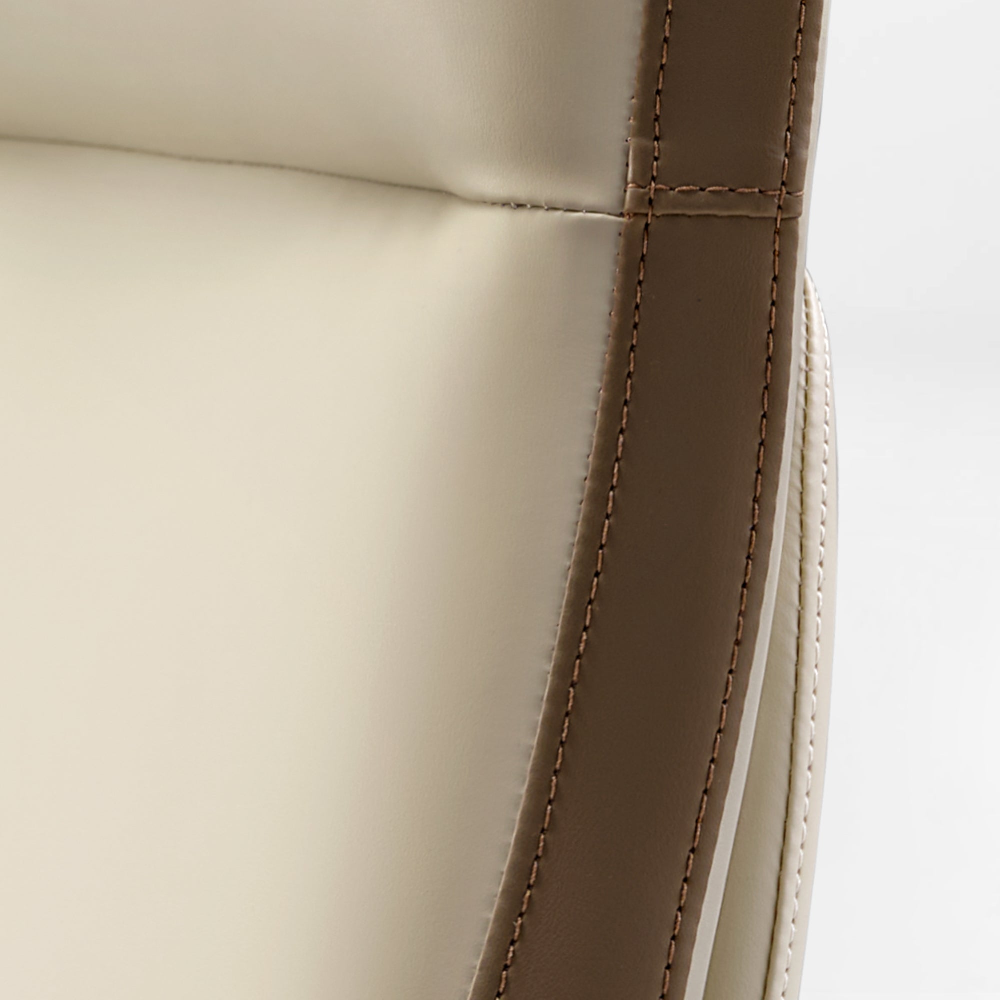 Solid Wood Arm Task Office Chair - Retro PU Leather