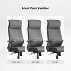 Microfiber Leather Office Chair - Dual-Layer Contoured Ergonomic