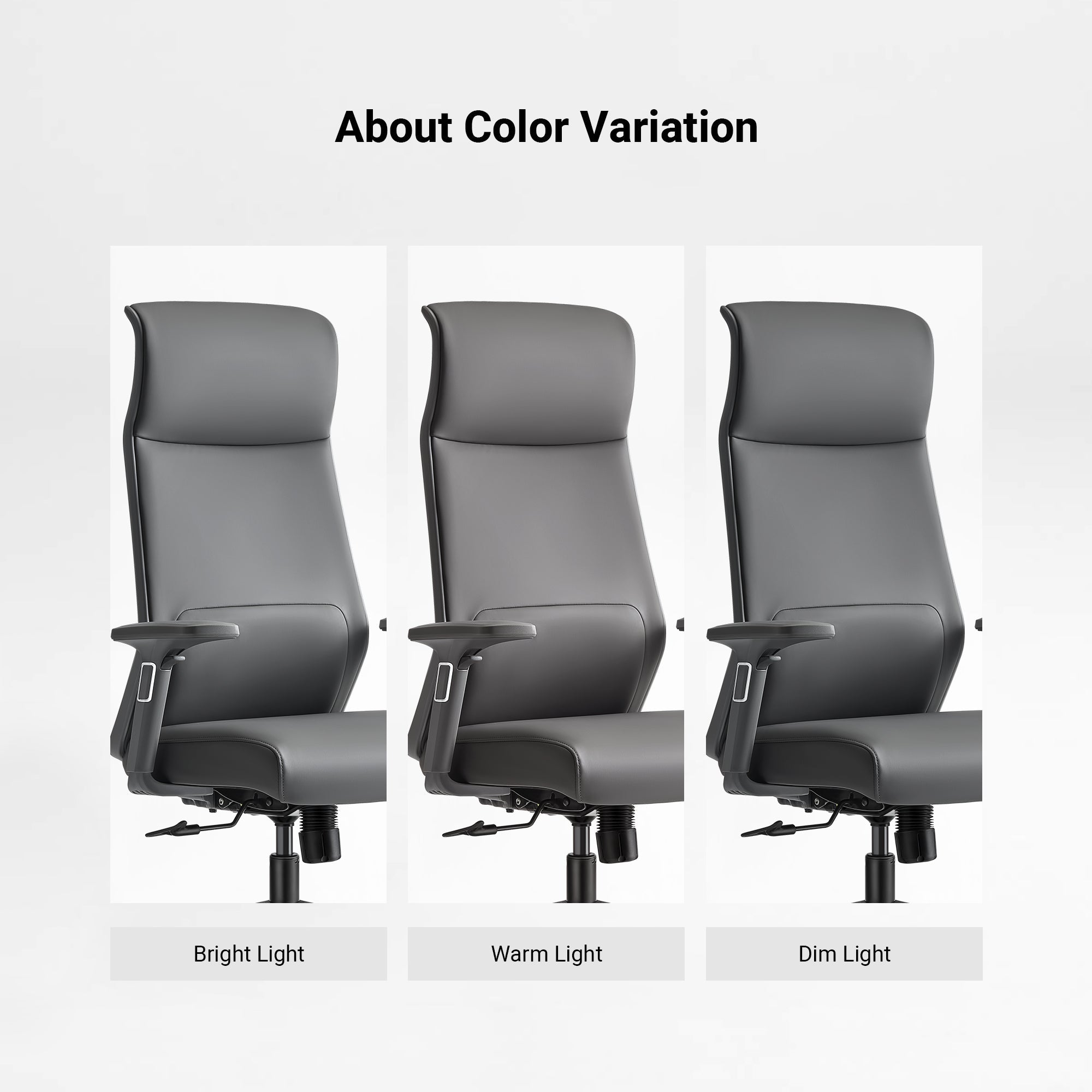 Microfiber Leather Office Chair - Dual-Layer Contoured Ergonomic