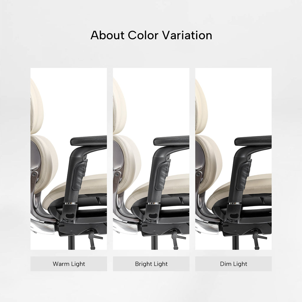Ergonomic Executive Office Chair - PU Leather 4D Armrests Self-Adapting