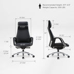 Napa Leather Executive Office Chair - Fully Adjustable