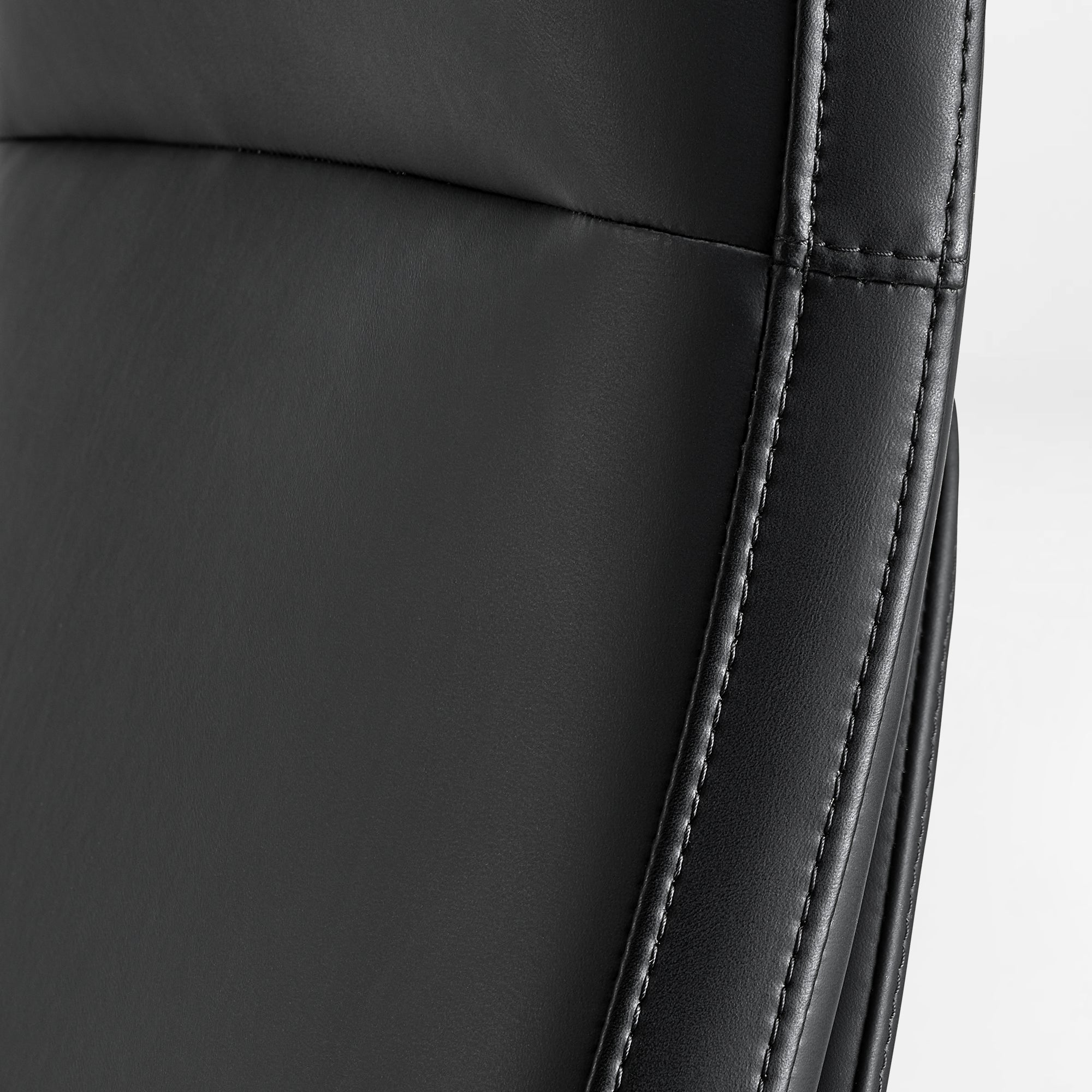 Solid Wood Arm Task Office Chair - Retro PU Leather