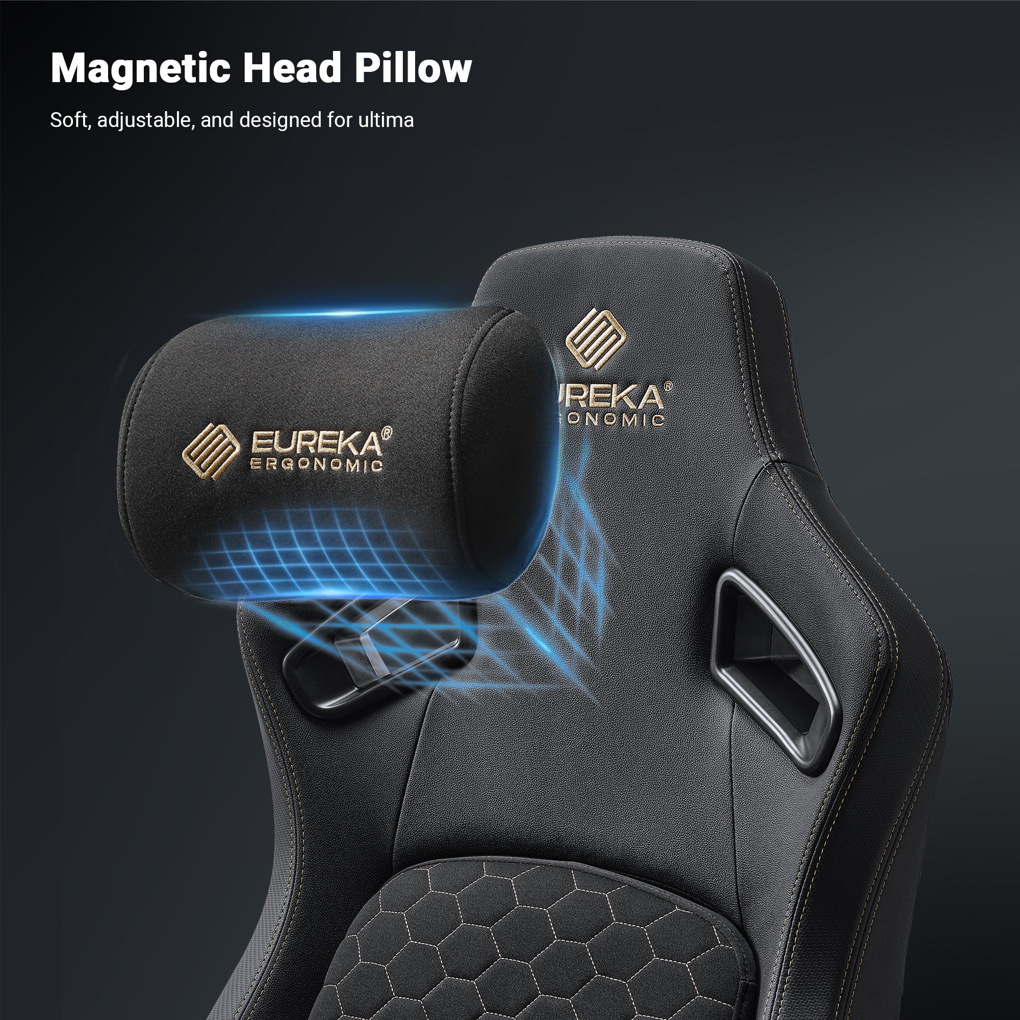 Ergonomic Gaming Chair with Footrest, Black and Yellow