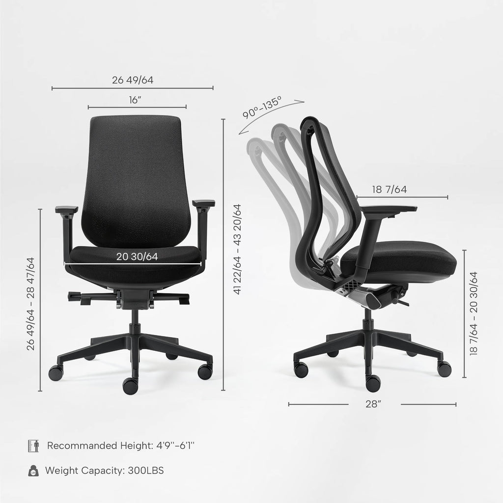 Ergonomic Office Chair - Mesh Modern Silhouette Smart Adjustability