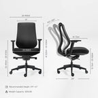 Ergonomic Office Chair - Mesh Modern Silhouette Smart Adjustability