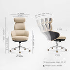 Microfiber Leather Executive Office Chair - Modern Lines Home Office