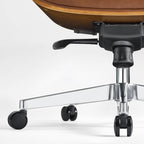 Genuine Leather Executive Office Chair - Classic Ergonomic Design