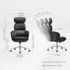 Microfiber Leather Executive Office Chair - Modern Lines Home Office