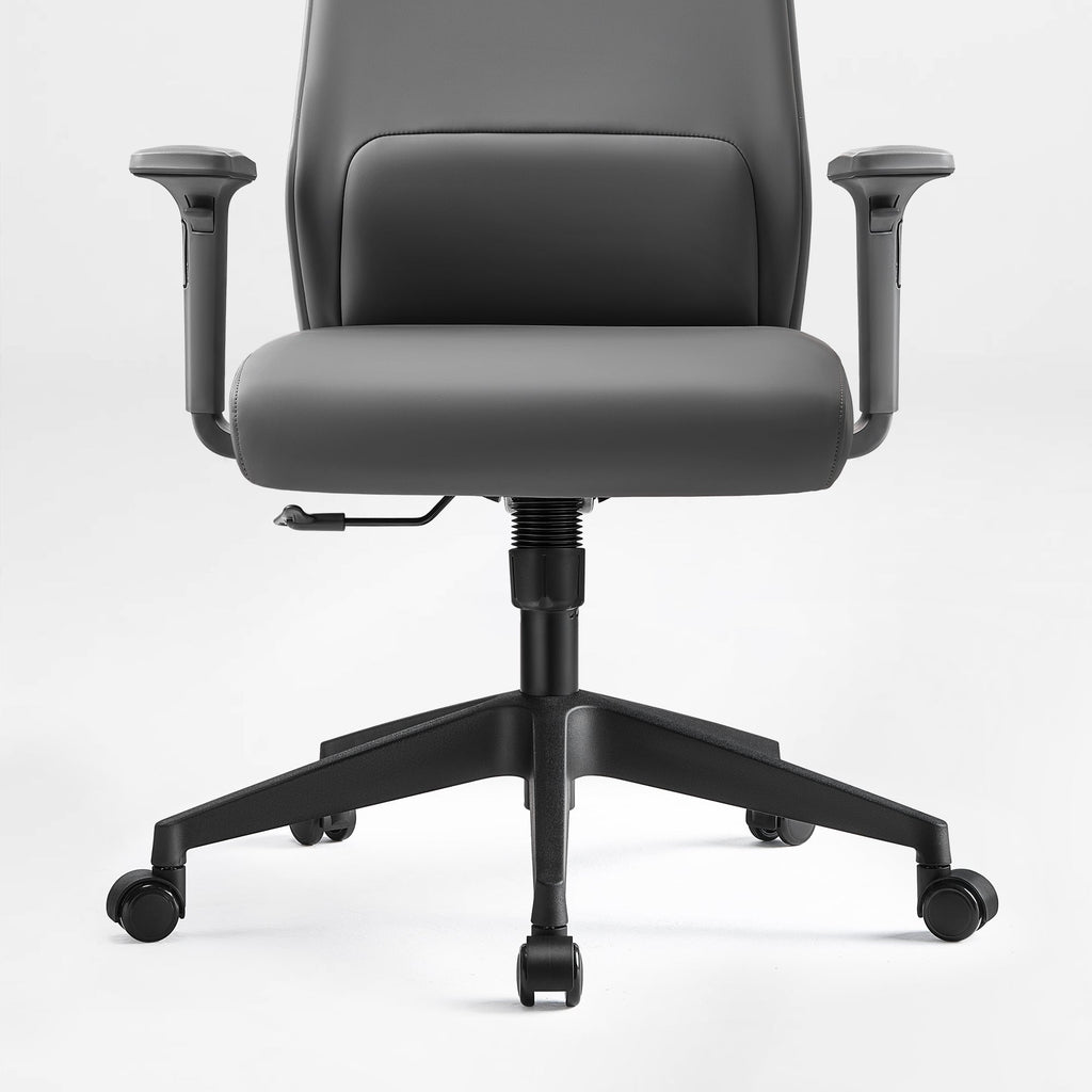 Microfiber Leather Office Chair - Dual-Layer Contoured Ergonomic