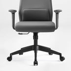 Microfiber Leather Office Chair - Dual-Layer Contoured Ergonomic