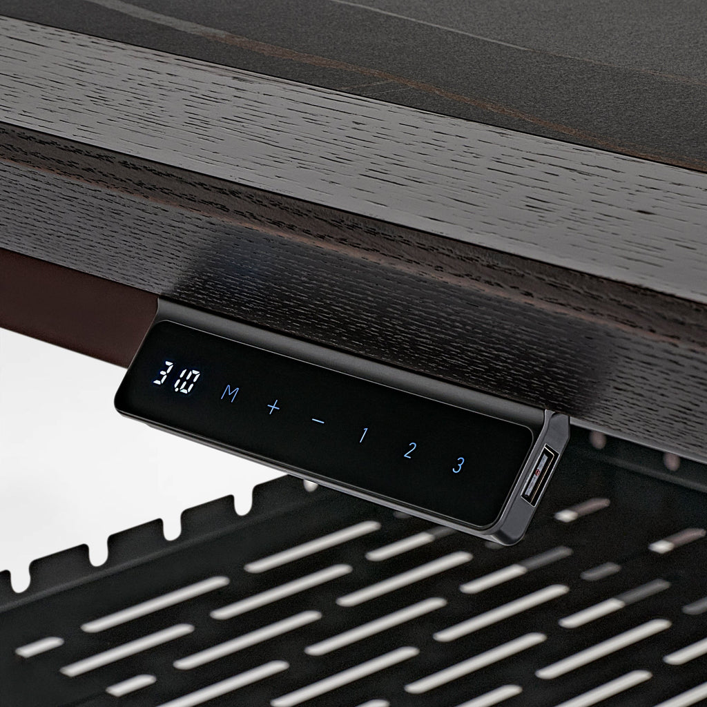 Electric Height-Adjustable Standing Desk, Classic, Black
