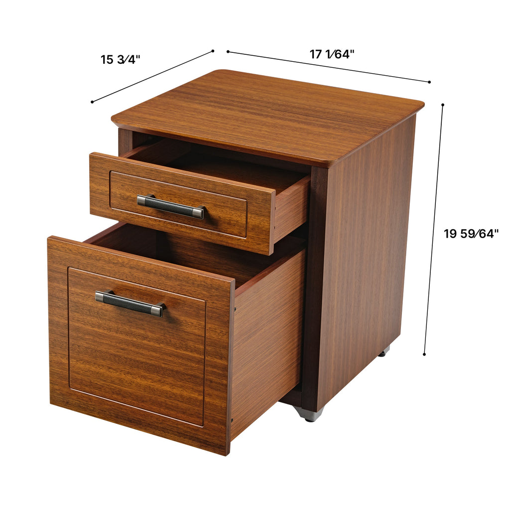 19'' 2-Drawer File Storage Cabinet, Dark Walnut
