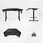 Wing-Shaped Standing Desk (63x23)