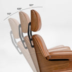 Genuine Leather Executive Office Chair - Classic Ergonomic Design