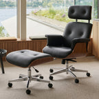 Genuine Leather Executive Office Chair - Classic Ergonomic Design