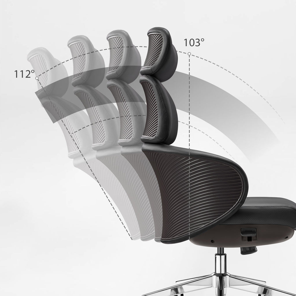 Microfiber Leather Executive Office Chair - Modern Lines Home Office
