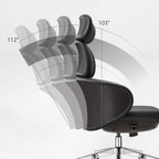 Microfiber Leather Executive Office Chair - Modern Lines Home Office