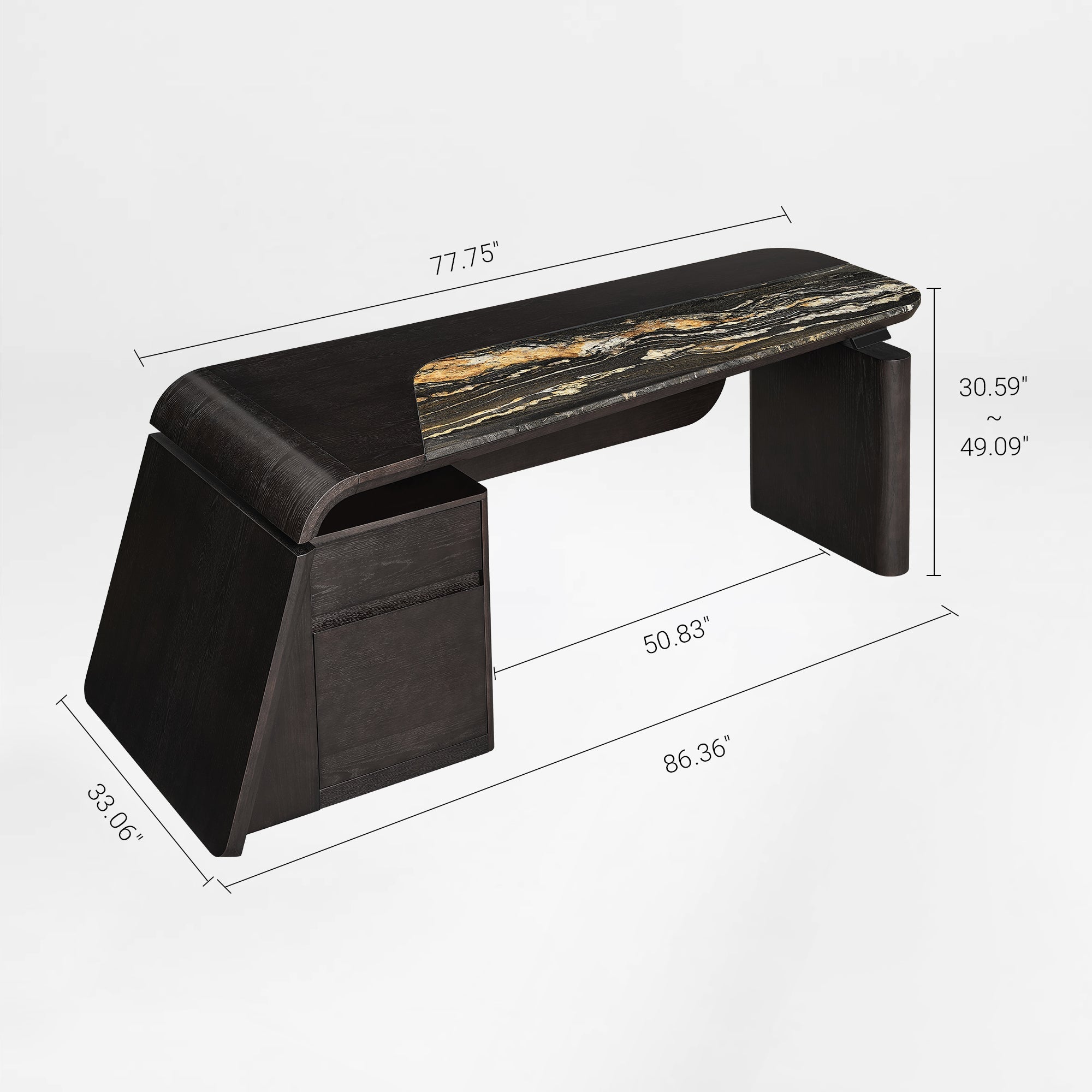 Executive Standing Desk, Extra Wide (86x33)