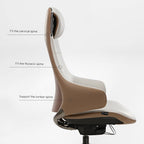 Napa Leather Executive Chair - Soft Curves Upholstered Frame