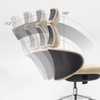 Microfiber Leather Executive Office Chair - Modern Lines Home Office