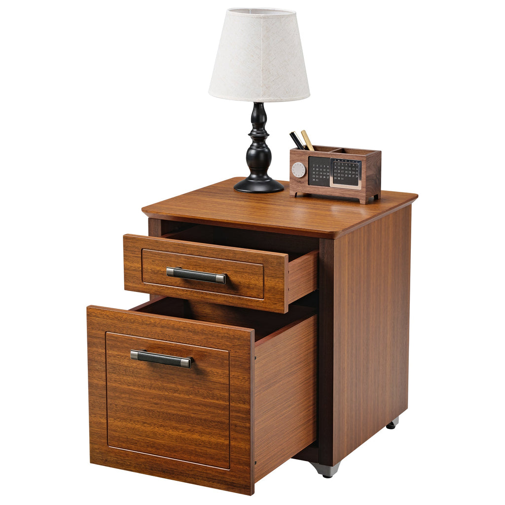 19'' 2-Drawer File Storage Cabinet, Dark Walnut