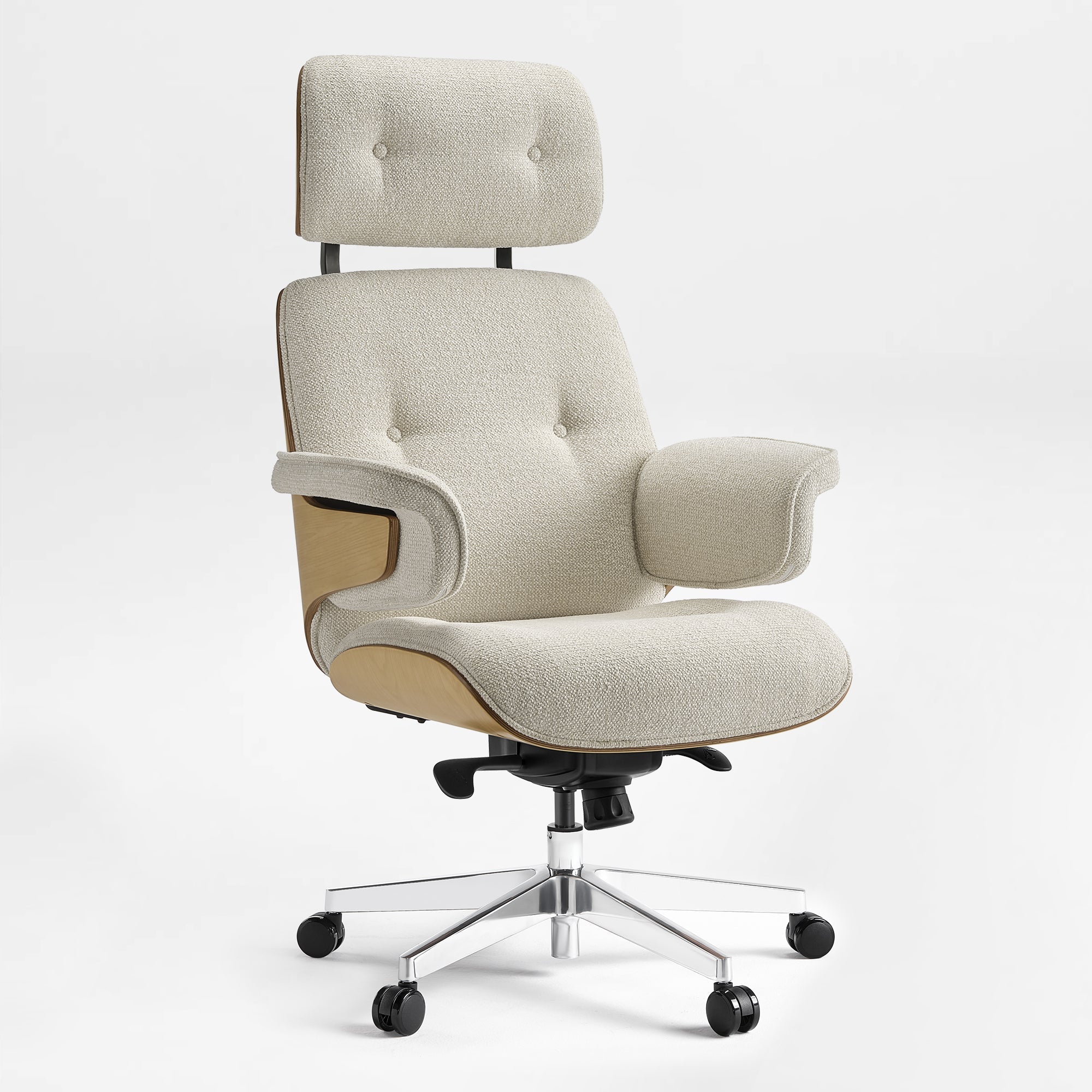 Genuine Leather Executive Office Chair - Classic Ergonomic Design