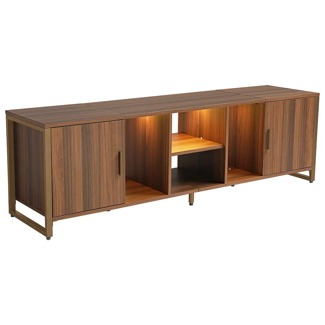 70'' LED Light TV Stand Media Console