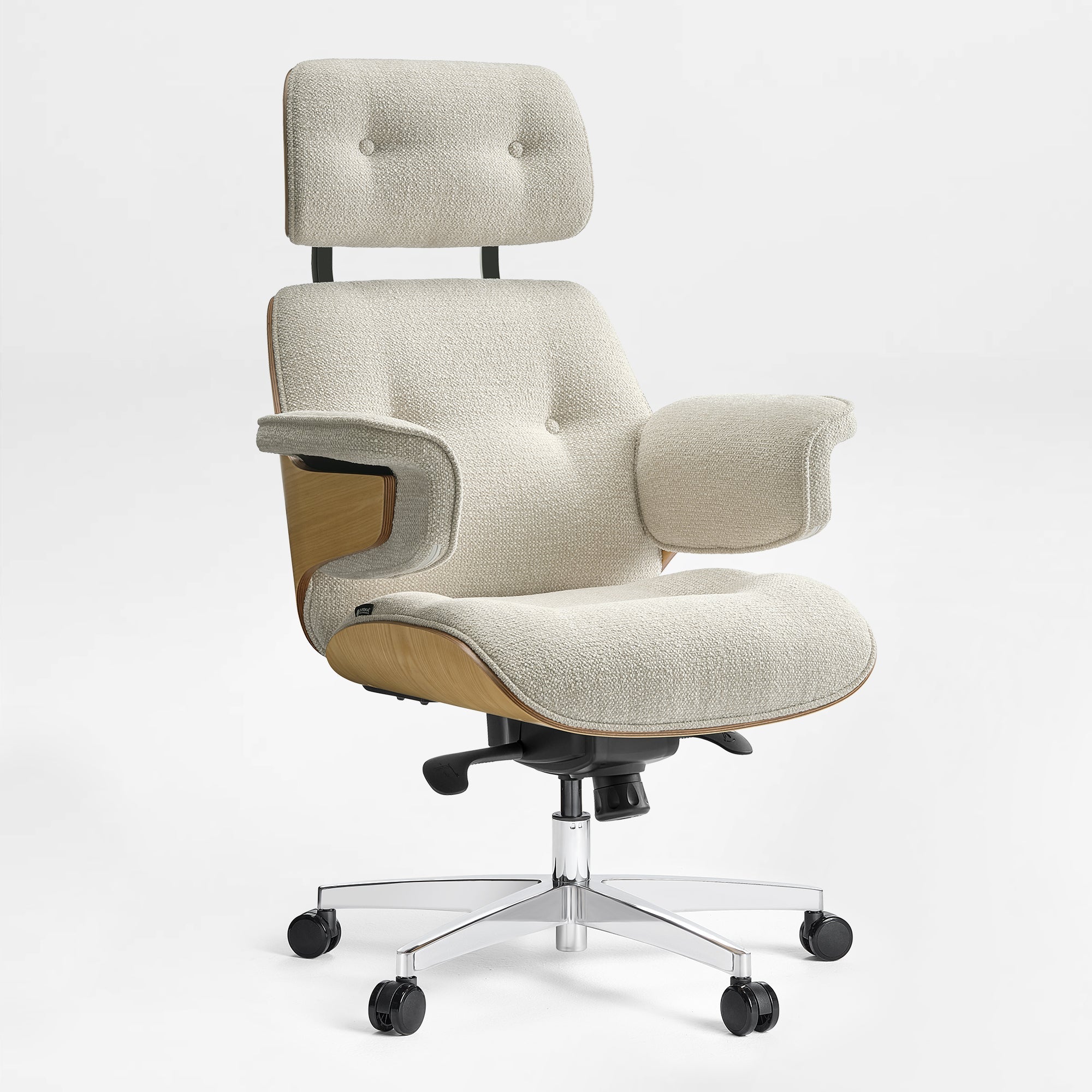 Genuine Leather Executive Office Chair - Classic Ergonomic Design