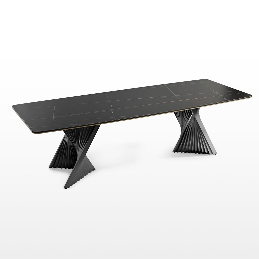 Rectangular Dining Table with Bench, Natural Wood
