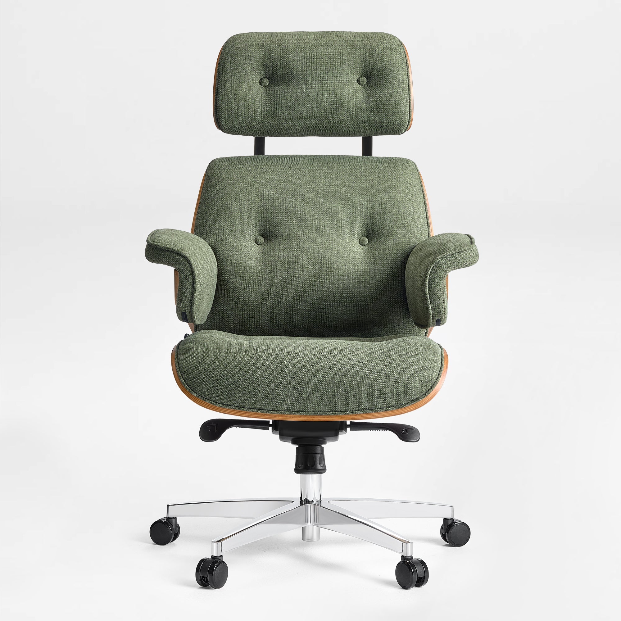 Genuine Leather Executive Office Chair - Classic Ergonomic Design