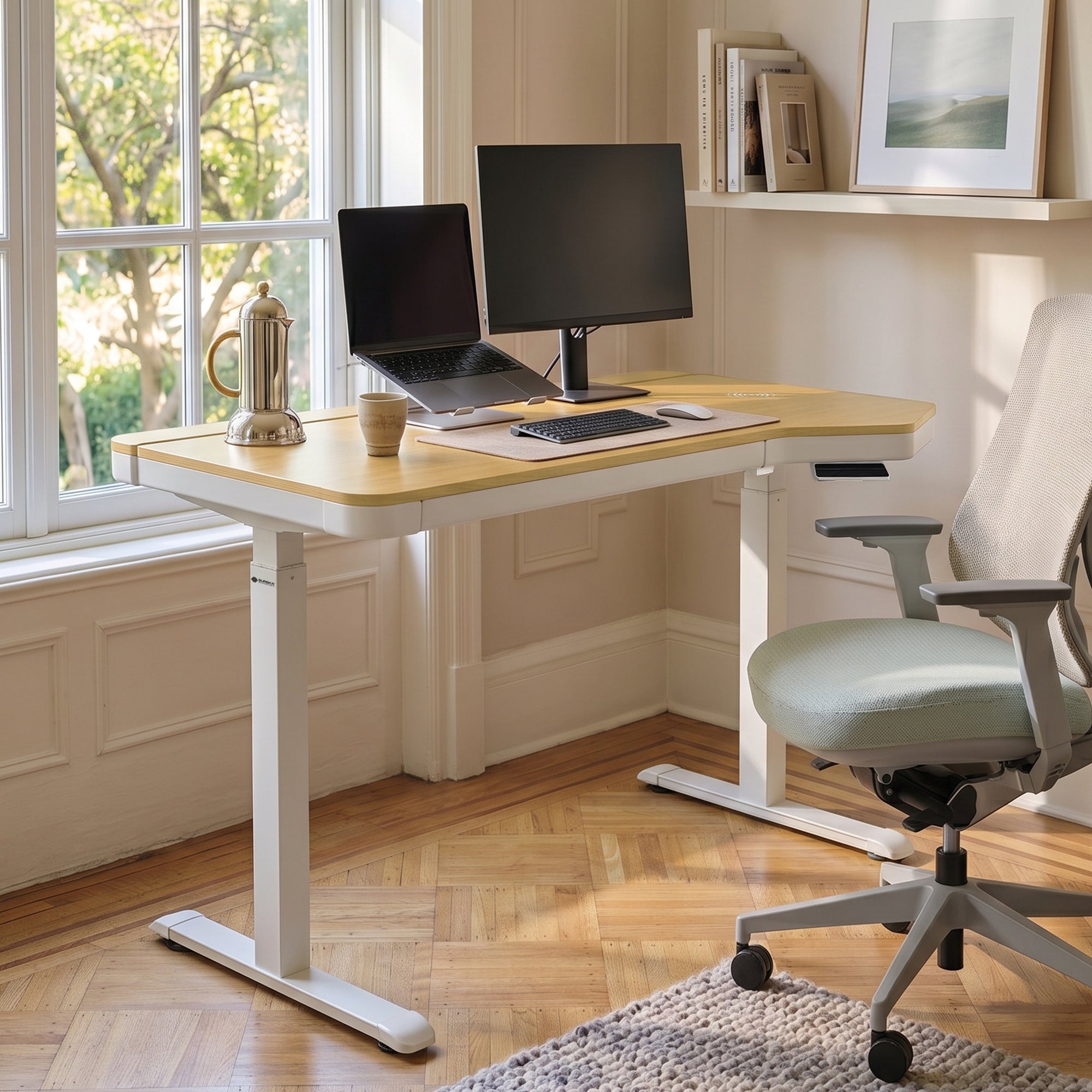 Electric Standing Desk with RGB Lighting (55x34)