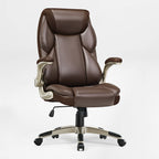 Faux Leather Home Office Chair - Ergonomic Cream