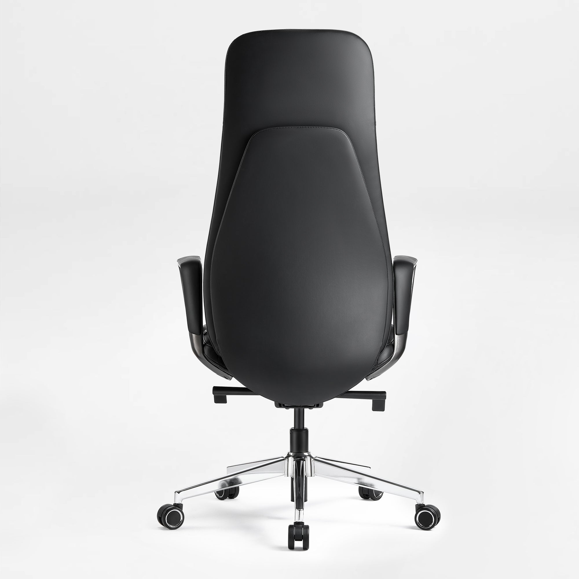 Solid Wood Arm Task Office Chair - Retro PU Leather
