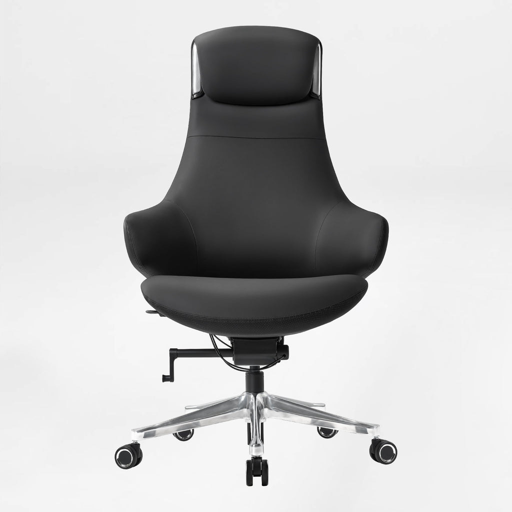 Napa Leather Executive Chair - Soft Curves Upholstered Frame