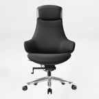 Napa Leather Executive Chair - Soft Curves Upholstered Frame